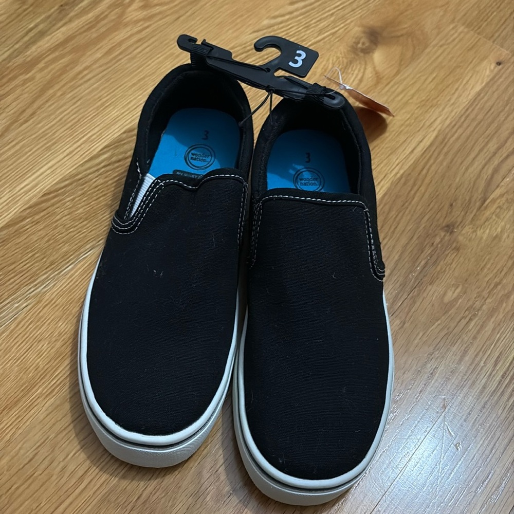 Boys Slip On Black Shoes